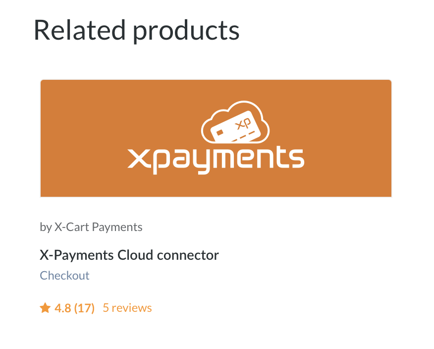 Related products block.