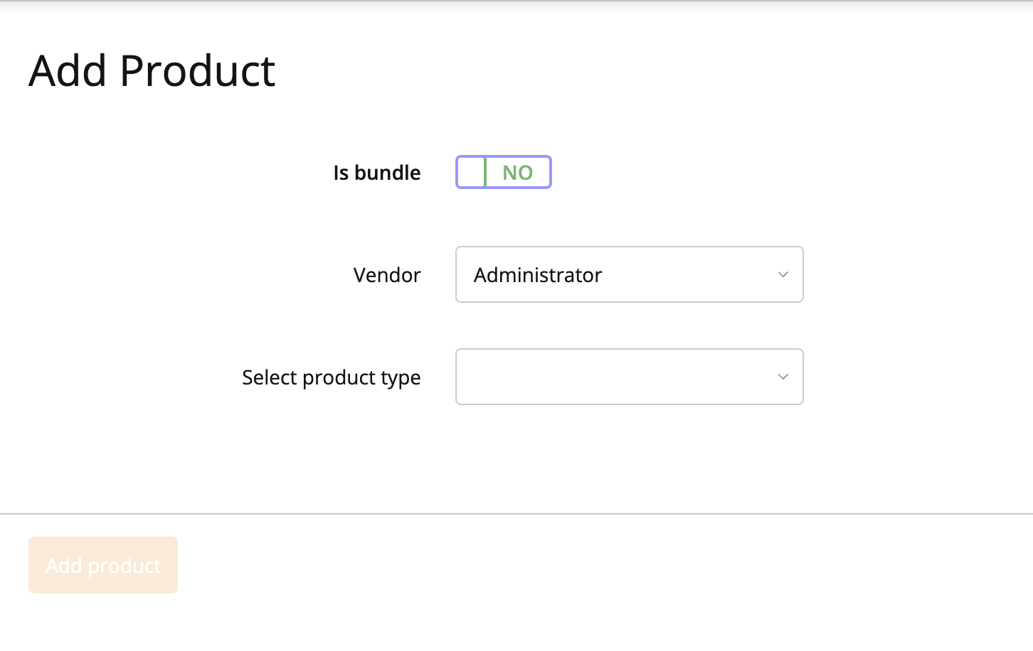 Add product interface.